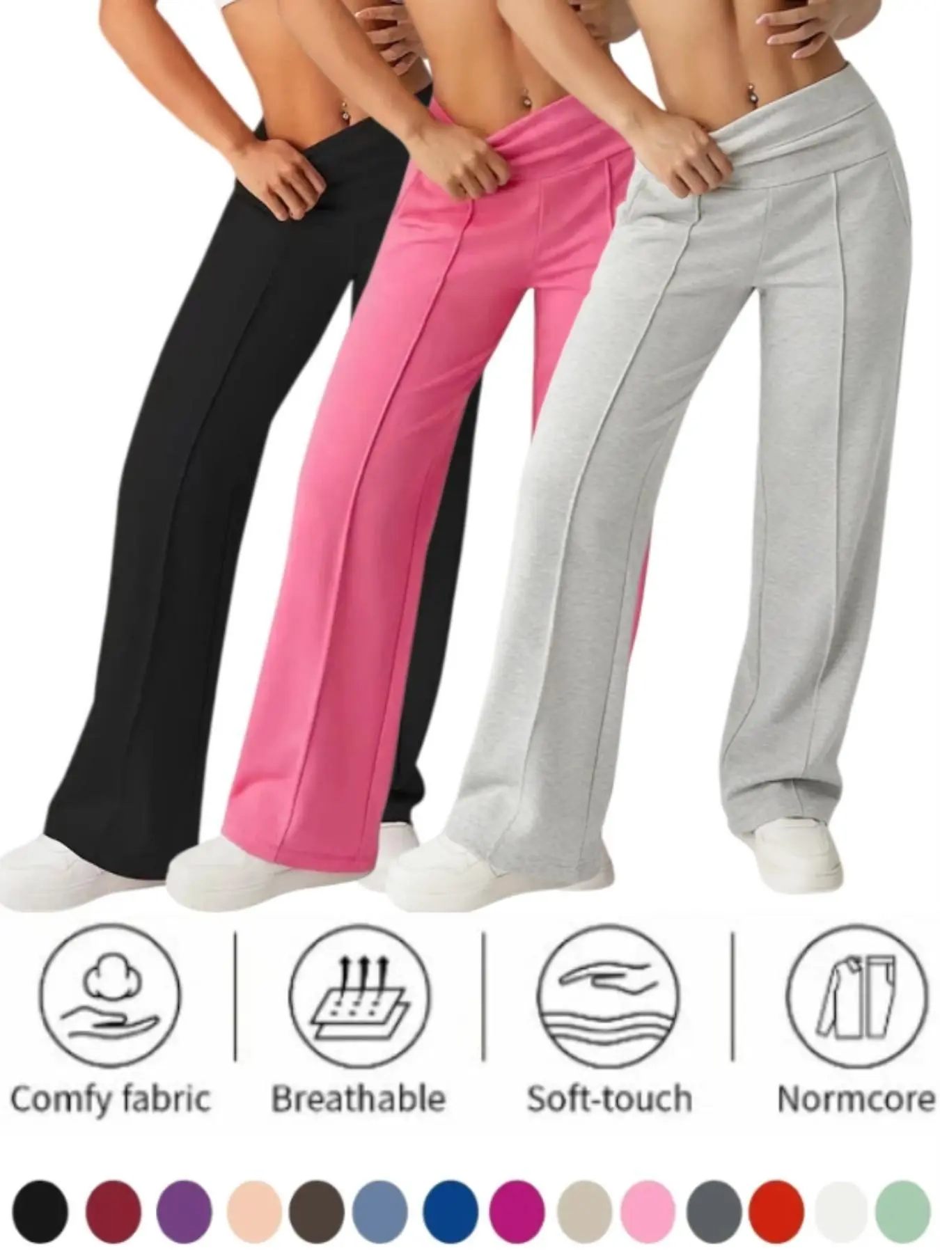 New Cross-Border Waistband Pockets Slim Fit Sporty Long Straight Leg Pants, Outdoor Casual Comfortable Straight Leg Pants for Men