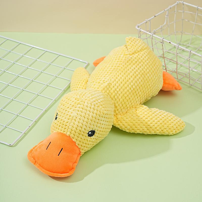 Dog toy plush sleeping duck resistant to biting teeth and sounding to relieve boredom Small and medium-sized dog pet sounding toy