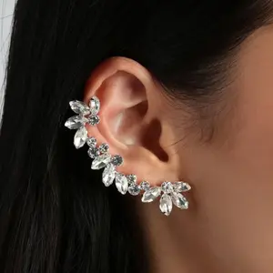 Geometric Ear Bone Clip No Ear Piercing Premium Sense Rhinestone Earrings Earclip Fashion Personality Earrings Accessories