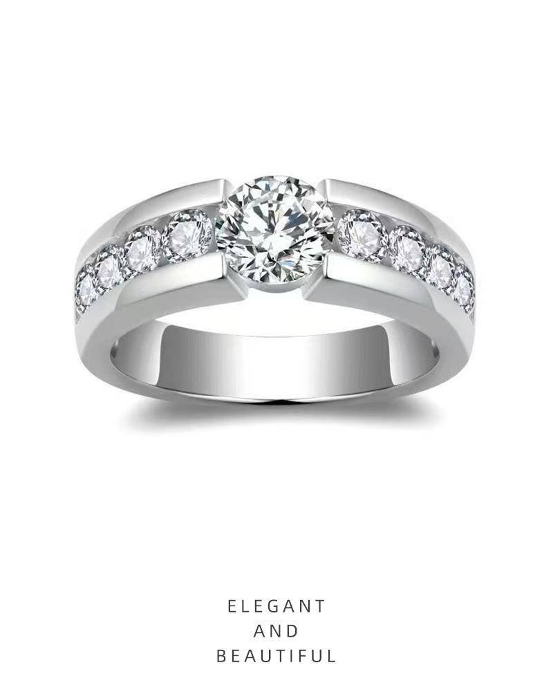 A timeless and classic engagement ring |     A striking main stone paired with side stones, creating the perfect proposal and commitment.
