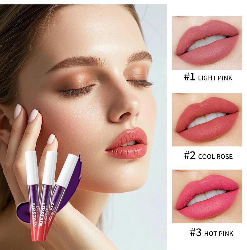 3PCS Orange Red Peel Off Lip Stain Tints for Women, Liquid Lipstick Peel off Lip Stain Long Lasting Waterproof, Longwear Lipstick Peel-off Highly Pigmented Easy Apply Not Faded Smudge-proof