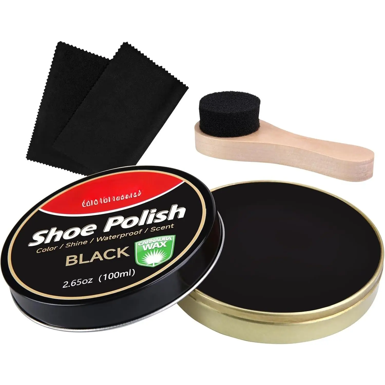 3 Set Shoe Polish 100ML | w/Brush & Cloth | Non- Leather Conditioner for  Shine  Shoes & Boots