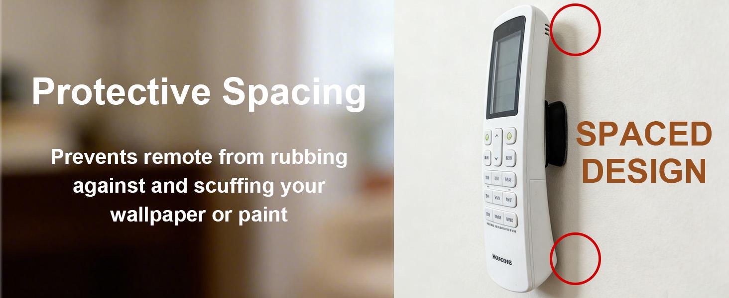 5 Pack Upgraded Magnetic Remote Control Holder Wall Mount - Enhanced N52 Magnets & Stronger Adhesive, No-Drill Remote Organizer for TV/Fan/AC Remotes