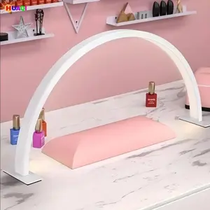 Half Moon Nail Lamp USB Plug-In LED Light, Modern Mood Atmosphere Lighting, Perfect for Eyelash Tattoo Crafts Reading Spa Beauty Experience Enhancement Table Lamp