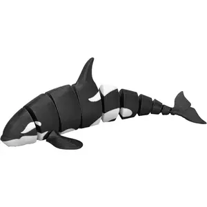 Flexible Orca Whale Toy — 3D Printed Articulated Killer Whale | Fidget Sensory Toy | Poseable Ocean Animal Figure (One Whale)fidget toys