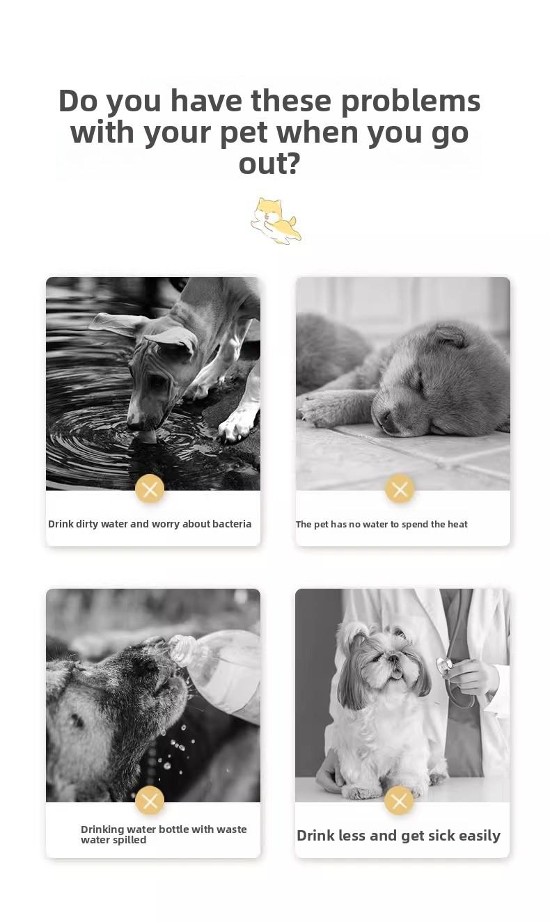 Dog Outdoor Water Bottle Portable Drinking Device Dog Water Bottle Pet Travel Cup Outdoor Drinking Pet Supplies