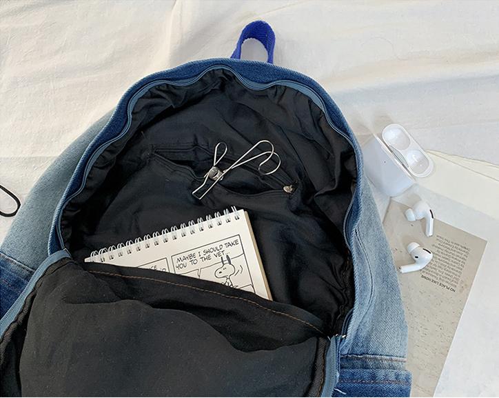 Y2K Korean Casual Denim Backpack Fashion Star Pattern Large Capacity Student Schoolbag Teenagers Vintage Punk Travel Book Bag Y2K Korean Casual Denim Backpack Fashion Star Pattern Large Capacity Student Schoolbag Teenagers Vintage Punk Travel Book Bag