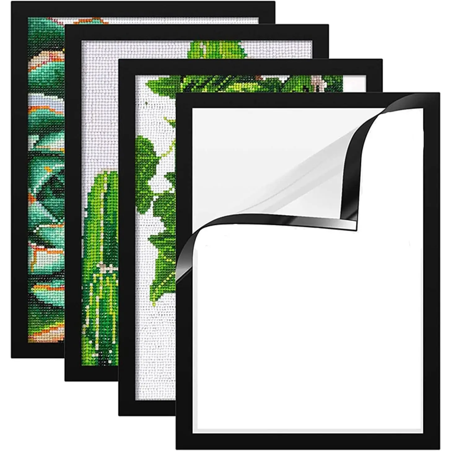 Diamond Painting Frames 12x16in/30x40cm, Magnetic Self-Adhesive Diamond Art Frame (4 Pack)
