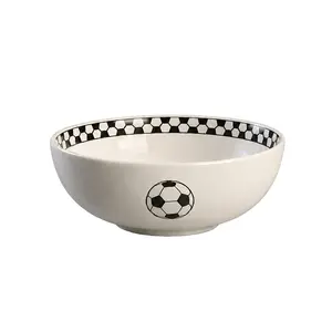 Football Bowl for All Ages, Versatile Salad Bowl, Durable Design, Perfect for Sports Enthusiasts, Ideal for Daily Use