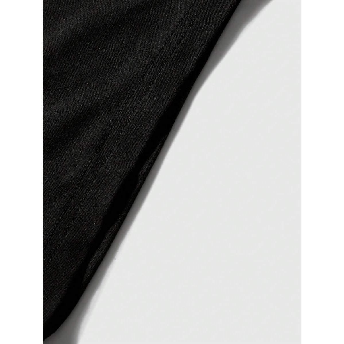 Manfinity Homme Plus Size Men Slogan Graphic Print Round Neck Short Sleeve Vacation Casual T-Shirt