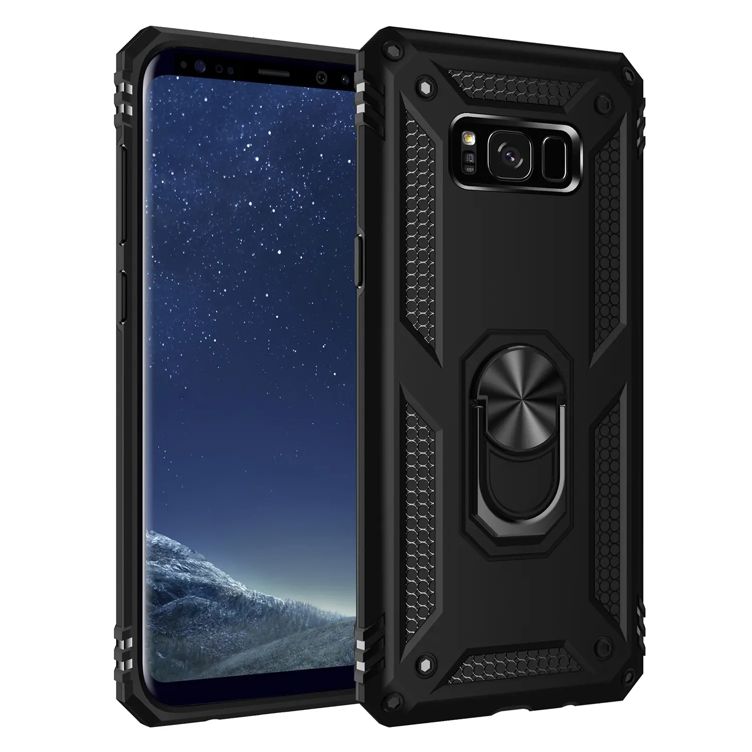 Case for Samsung Galaxy S8/S8 Plus Durable Magnetic Stand, Rotatable Metal Ring, Shockproof Dual-Layer Protection, Anti-Slip for Samsung Galaxy S8/S8 Plus Phone Case