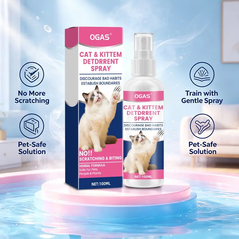 Pet Repellent Spray, Gentle Cat Dog Deterrent, Prevents Urination on Bed, Safe for Pets, Stops Scratching Furniture, Keeps Wild Cats Away