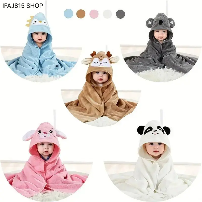 Ultra Soft Absorbent Bath Towel 31.5"x31.5" (80x80cm) Cute Animal Pattern Quick Dry Microfiber Towel for Bathroom, Beach, Travel, Kids Bath Time Blanket Style Multi Use Towel for All Seasons Home Essentials