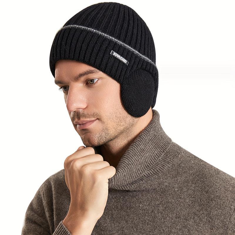1PC Men's and Women's Plus Velvet Knitted Hat, Thickened Winter Ear Protection for Outdoor Warmth