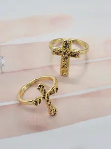 14k Cross Nugget Ring, Unisex Religious Fashion Jewelry, Perfect for Birthdays, Dates, Anniversaries, Unique Gift, Cross Promise Rings