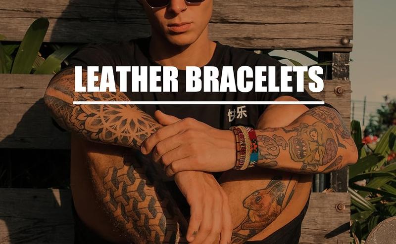 FIBO STEEL 31 Pcs Braided Leather Bracelets for Men Women Wooden Beads Cool Hemp Tribal Wristbands Cuff Punk Multilayered Bracelets Trendy Stack Bangle