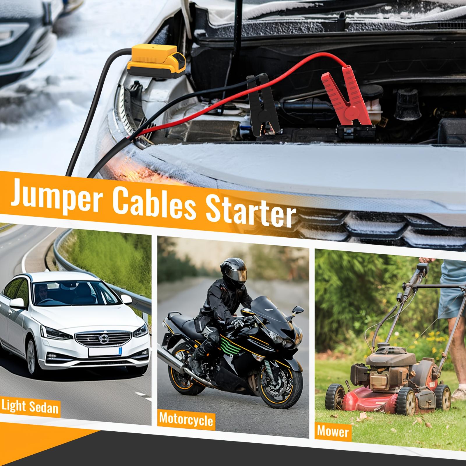 Car Starter Jumper Cables with Adapter for 18V/20V DCB Battery - 8AWG, 5.9ft Jump Starter Booster Pack (Battery Not Included)