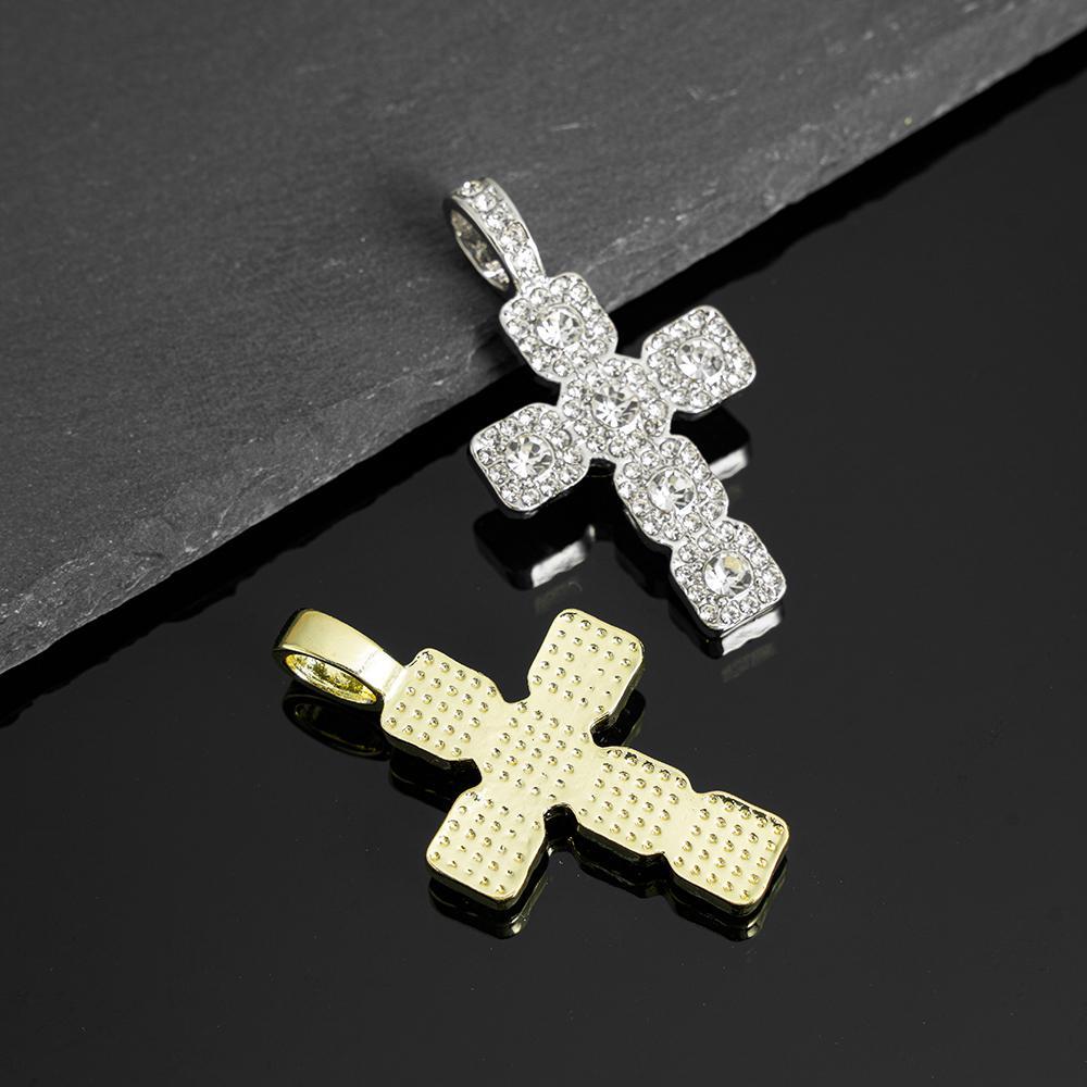 Iced Out Cross Necklace with 4mm Tennis Chain for Men Women, Bling Rhinestone Pendant Necklace, Hip Hop Streetwear Jewelry, Aesthetic Sparkling Chain for Party, Outfit, Gift