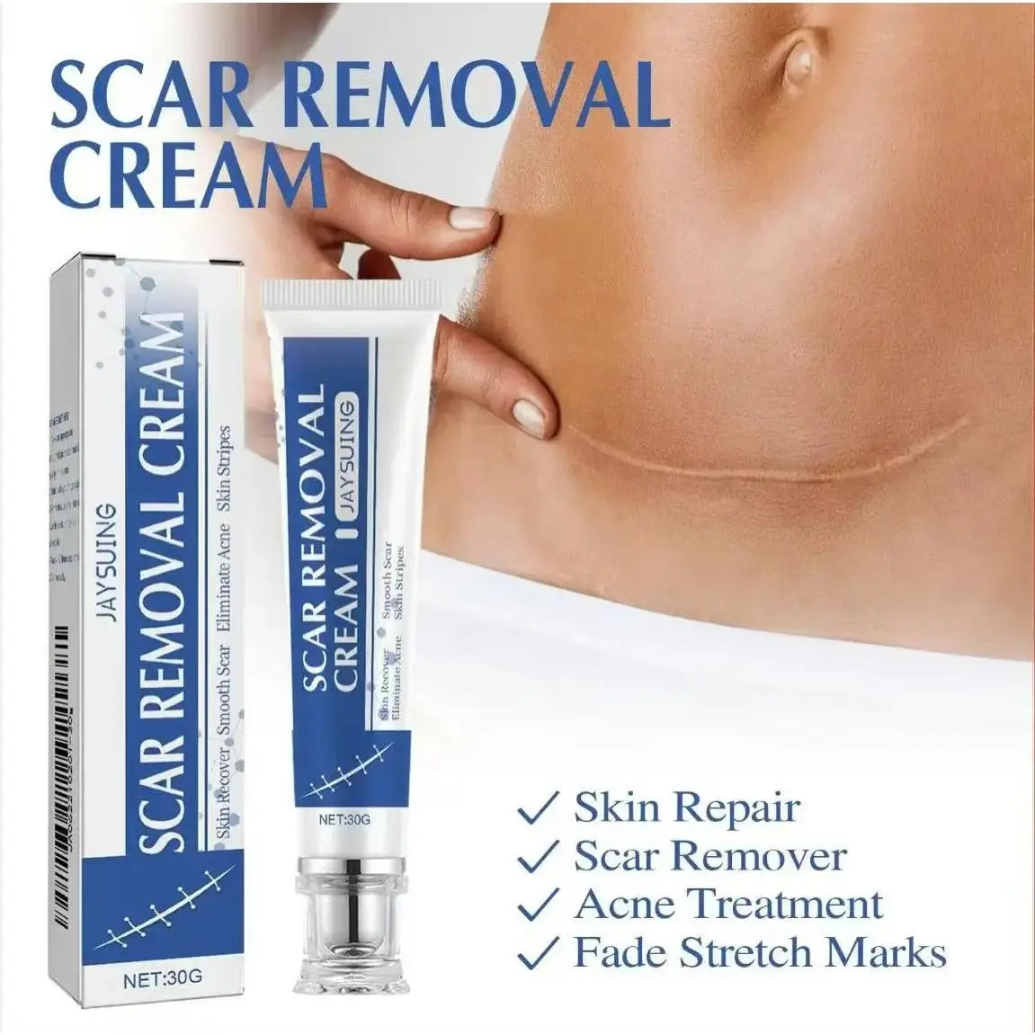 2 Professional Advanced Silicone Scar Removal Gels, for Burn & Acne Dark Old Scars on Face & Body (Beauty & Personal Care Body Cream)