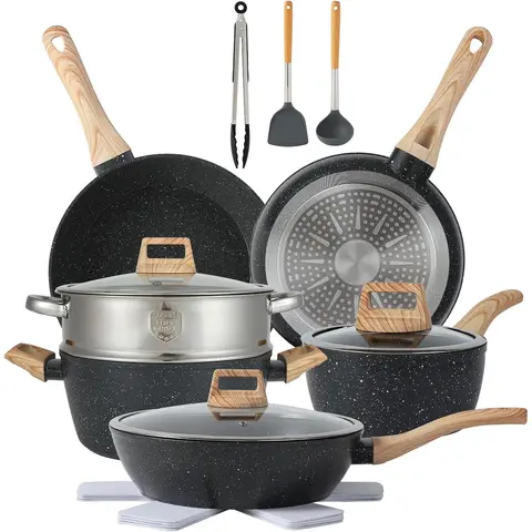 16PCS Pots and Pans Set Non Stick Cookware Set Nonstick with Cooking Set