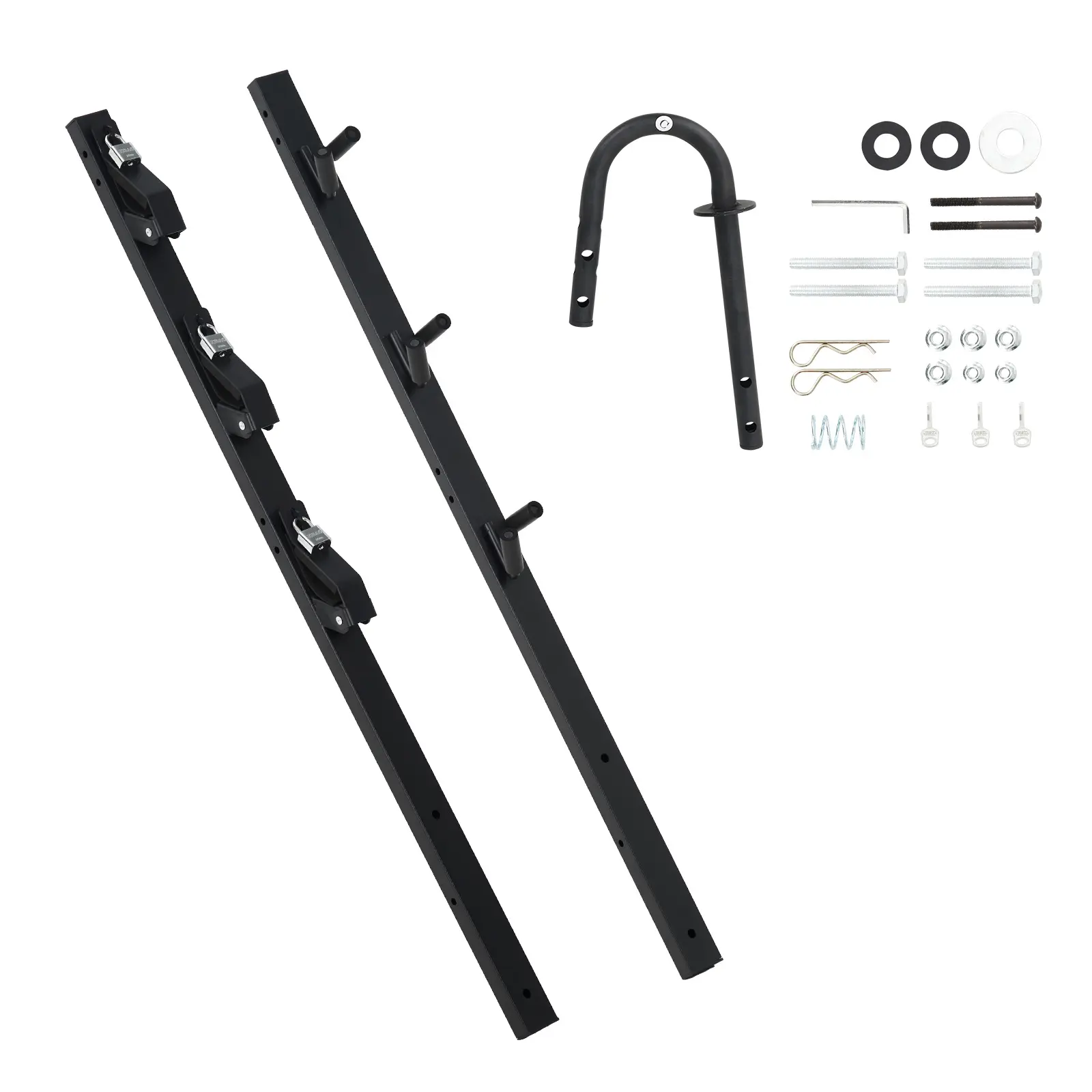 Heavy Duty 3-Place Weed Eater Rack for Trailer & Truck. Steel Trimmer Holder, Vertical Storage for Landscaping Tools. Fits Open/Enclosed Trailers, Pickup Beds. Durable, Space-Saving Organizer. Bolts Not Included