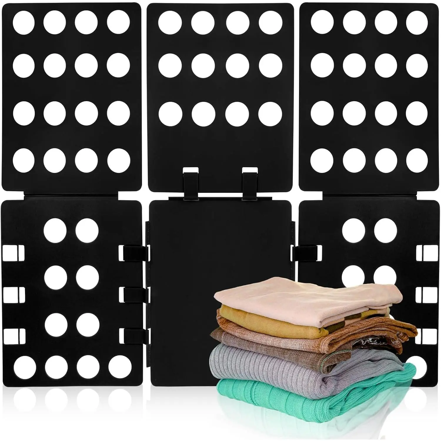 T-Shirt Folding Board, Clothes Folder for Kids & Adults, Black