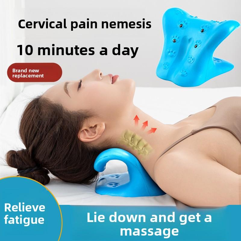 Magnetic Therapy Cervical Spine Massage Pillow, Gravity Acupressure C-Shaped Neck Traction Pillow for Shoulder & Neck Relief muscle