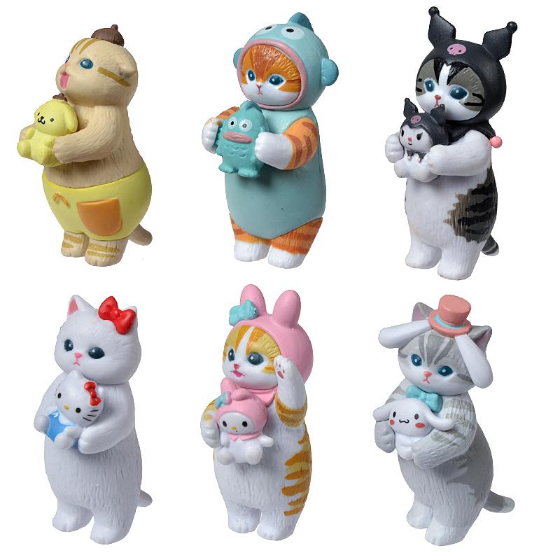 Mofusand Shark Cat Blind Box Fruit Animal Cute Mini Figures Anime Ornaments Dolls Fans Kid's Toy Model Christmas Birthday Gifts