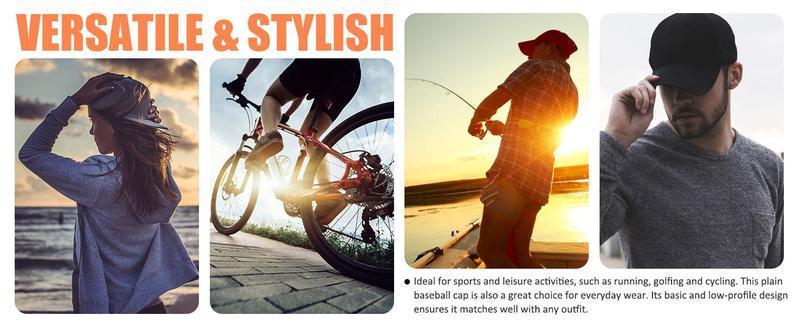 2 Pack Summer Solid Color Baseball Cap - Women's Adjustable High Messy Bun Trucker Hat