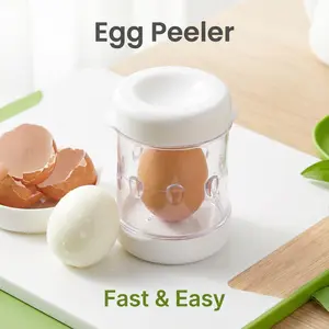 Handheld Automatic Egg Peeler, Quick Easy Boiled Egg Shell Remover, Boiled Egg Cracking Tool, Egg Cracker Tool For Hard Boiled Eggs, Egg Shell Opener For Hard Boiled Eggs, Durable Plastic Egg Utensils Kitchen Tool, Perfect for Home Restaurant Outdoor