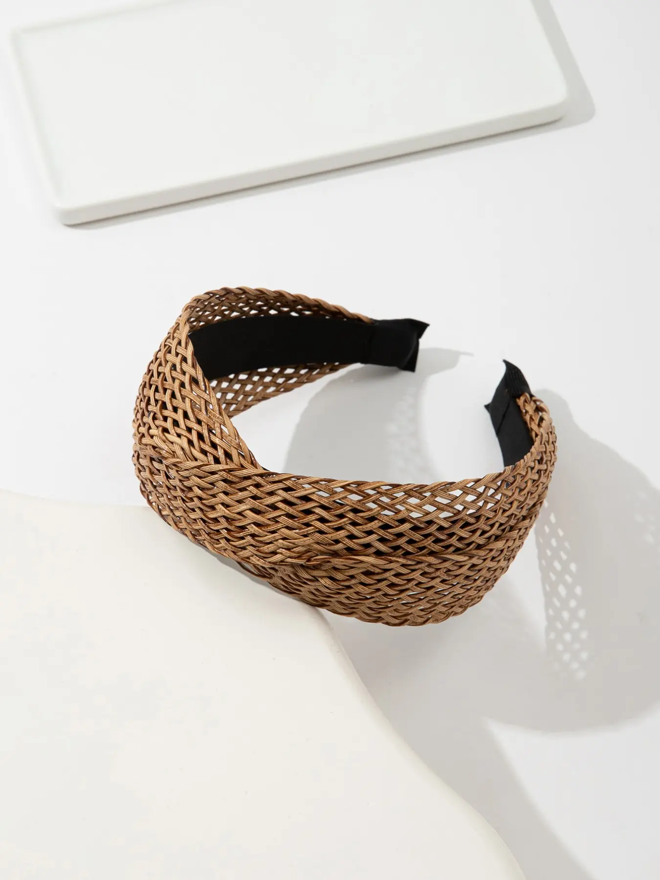Boho Style Cross-Braided Straw Hairband, Anti-Slip Design, Non Slip Headband, Perfect for Daily Wear & Vacation, Versatile Women's Accessory