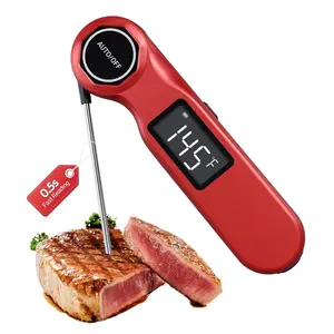 Professional Meat Thermometer Digital 0.5s  Read Thermometer +-0.5?F Accuracy, 1.42" Backlit Display  Cooking Thermometer,  Thermometer for BBQ Cooking, Candy,
