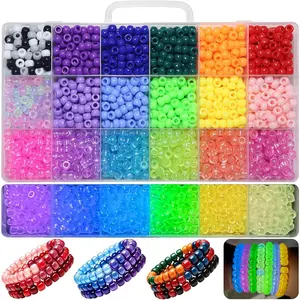2300 count Glow-in-the-Dark Pony Kandi Beads  Making Kit, Friendship  Bracelet kit 20 Colors Hair Bead, Pets Art Crafts for  Beginners Birthday DIY Gifts (20Color(2300PCS))