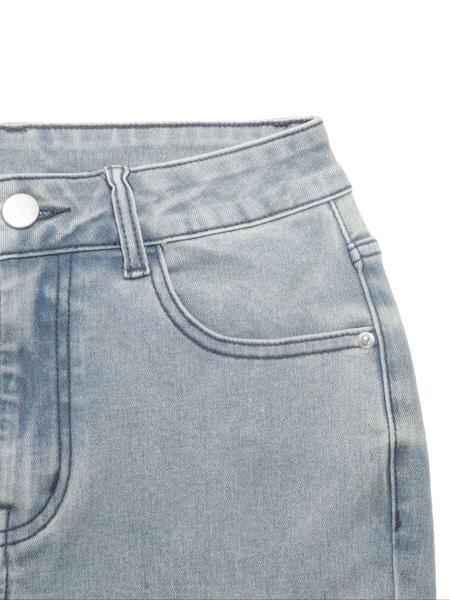 GILIPUR Y2K Women's Casual Denim Flared Pants Back Pocket Embroidered Bow Mother Stretchy Jeans Comfortable And Fashionable Women's Pants For All Seasons Stretchy Jeans Flared Pants Starched Stretchy Jeans Girls Stretch Stretchy Jeans