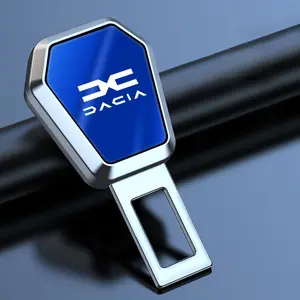 Car Interior Seatbelt Hole Cover Decorative Diamond Plug, Metal Trim, for Dacia Duster Clic Kadjir Logan Scenic Zoe Sandero Lodgy