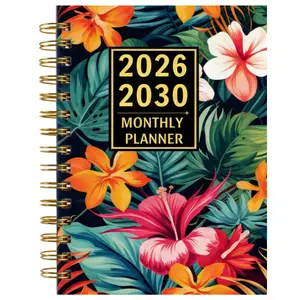 2026-2030 Monthly Planner/Calendar - January 2026 to December 2030, 5-Year Monthly Planner, Colorful Floral Themed Cover Design Notebook, Yearly Calendar Planning, Monthly Tabs, 60-Month Calendar, 5.5 x 8.3 Inches, Thick Paper, Elastic Cover, Durable Doub