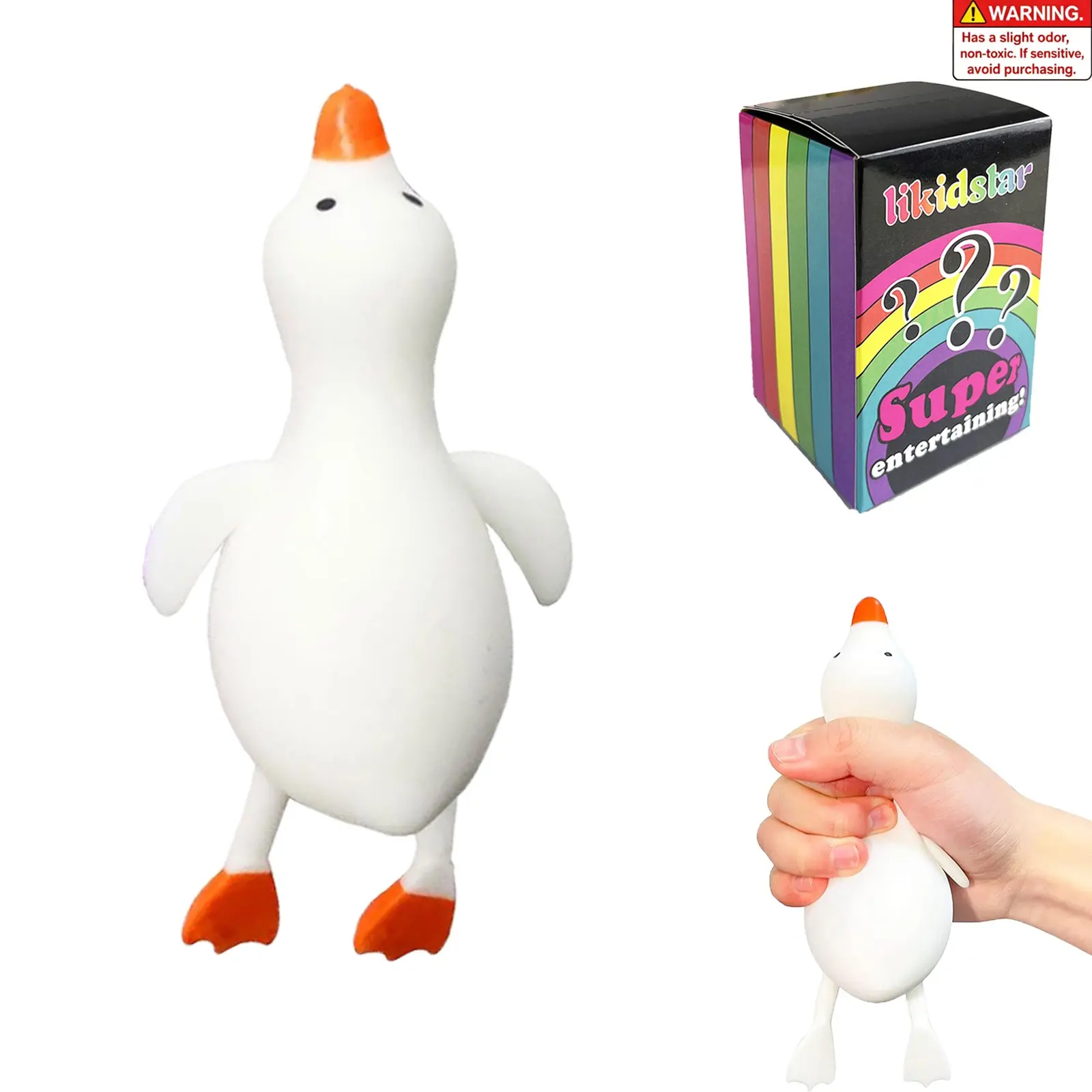 Duck Squishy, Cute Large Ducks Stress Ball Soft Squishys Slow Rising Stress Ball Fun Decompression Ducks Squishies Gift for Anxiety Stress Party Favors