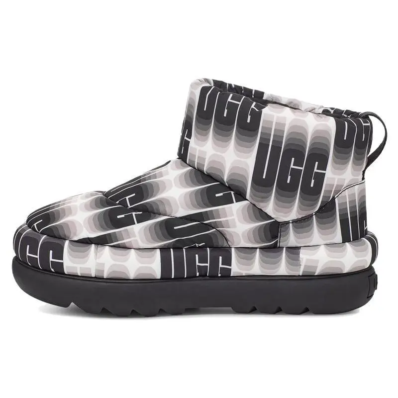 UGG Maxi Wavelength Fabric Warm Comfortable Ankle Snow Boots 1132915-BWHT