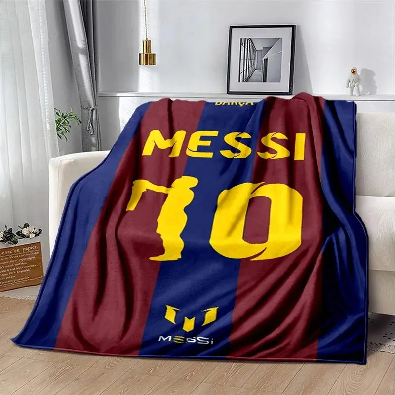 Hot No.10 3D Goat  Football Sport Star Flannel Blanket Soft Warm Throw Blanket for Bedroom Living Room Bed Travel Camping Picnic Gift Cozy Vibes, Holiday Gift, Must-Have, Book Lover, Comfortable Throw, Warm Blanket, Fantasy Fans, Winter Decor, Gift