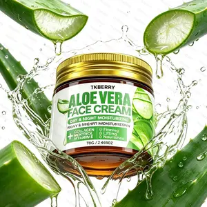 70G 95% Aloe Vera Moisturizer Facial Cream,with Collagen,menthol,vitaminE,Anti Wrinkle skincare Face Moisturize,For Body,Facial Dry Skin,Lift and tighten the skin,Smooth skin,Fresh and non-greasy,Unisex
