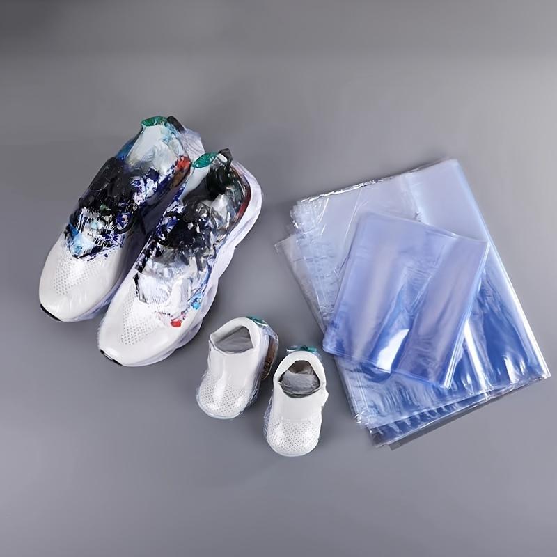 Shoe Shrink ap Bags, 11x19 Inches PVC Heat Shrink Plastic Sneaker Wrap Bags for Shoe Storage - Keep Dust & Yellowing Away for Men & Women.