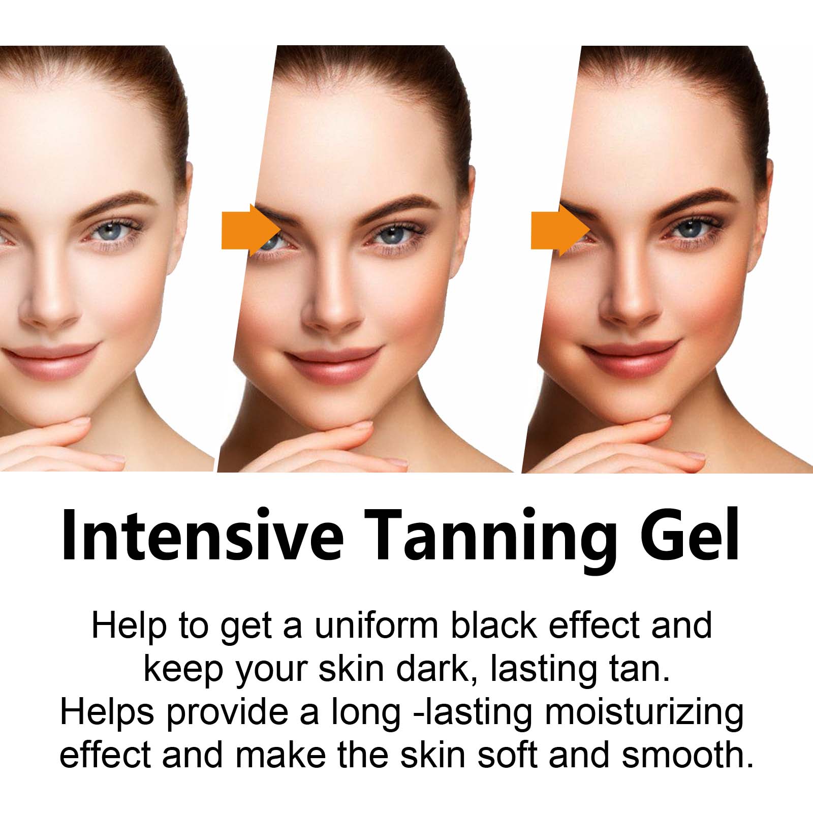 OCEAURA Intensive Tanning Gel with Vitamin E & Calendula, Circular Motion Even Bronze, Long-Lasting Moisture Lock, Reduces Sunburn, Deep Natural Tan for All Skin Hydrating self dark lotion tanglow bronzing agent balm Non Greasy Tanning Gel