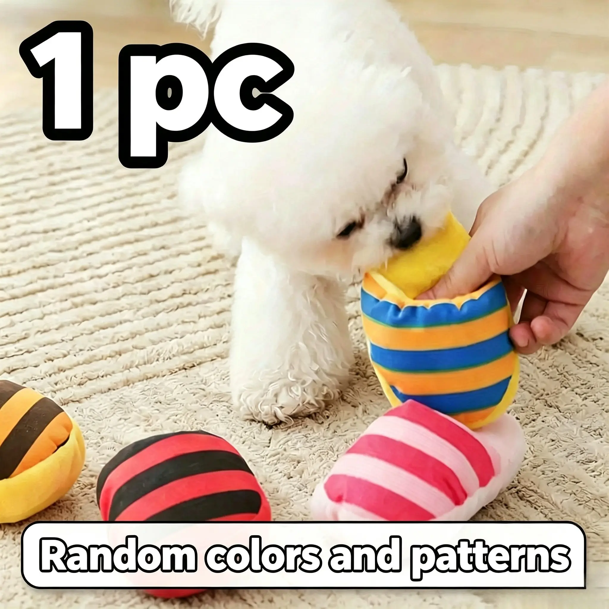 Interactive Plush Dog Toy, Durable Soft Material, Bright Colors, Safe for All Breeds, Training & Play Essential, Pet Entertainment
