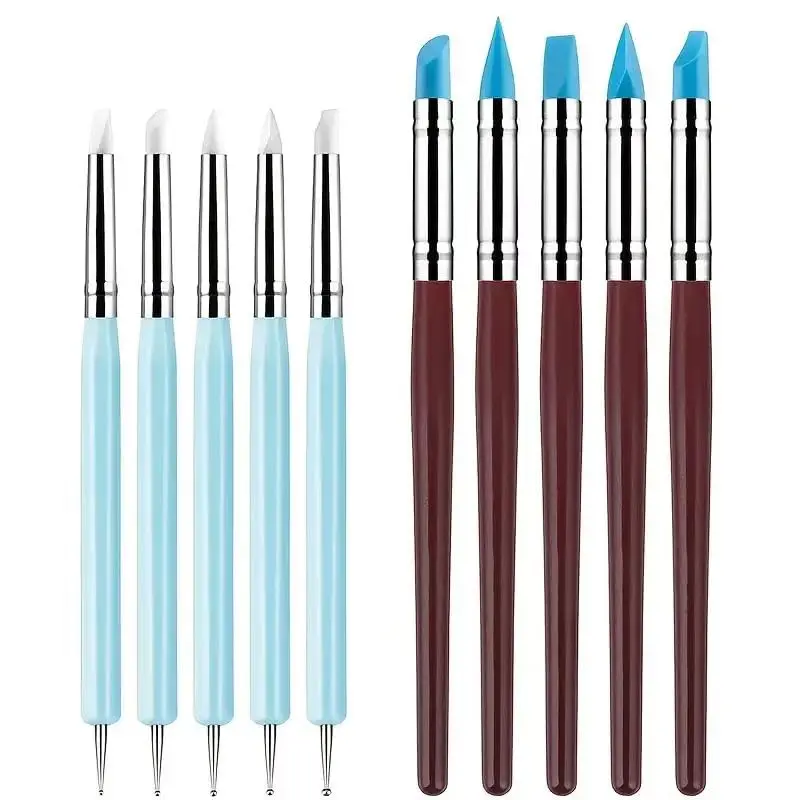 10 count  Clay Sculpting Tools Set, Double-Ended Dotting Tools &  Brushes for Polymer Clay, Air Dry Clay, Pottery & DIY Crafting