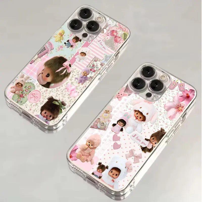 Cute M-Monchhichi Phone Case FUNDA For iPhone 17 16 15 14 13 12 11 Pro Max Plus Air & Samsung Galaxy S26 Ultra S25 S24 S23 S22 S21 Plus  - Top Fan's Phone Case Cover as Perfect Gift, Accessories