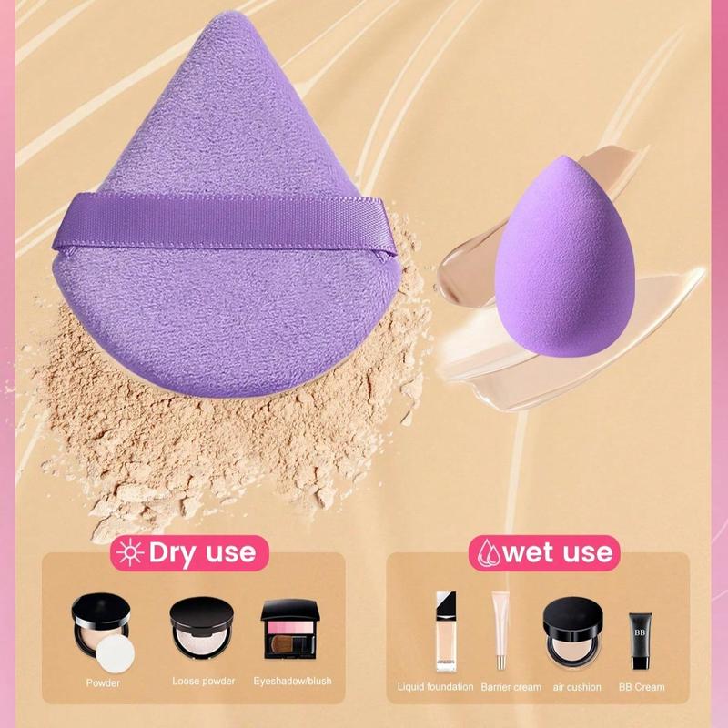 Beauty Blenders & Power Puff Set, Soft Makeup Puffs Contouring Blending & Facial Detailing Tool, Multi-functional Makeup Accessories