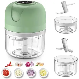Electric Mini Garlic, 1 Count USB Rechargeable Wireless Food, Vegetable, Food Processor for Garlic, Pepper, Vegetable, Nuts, Meat