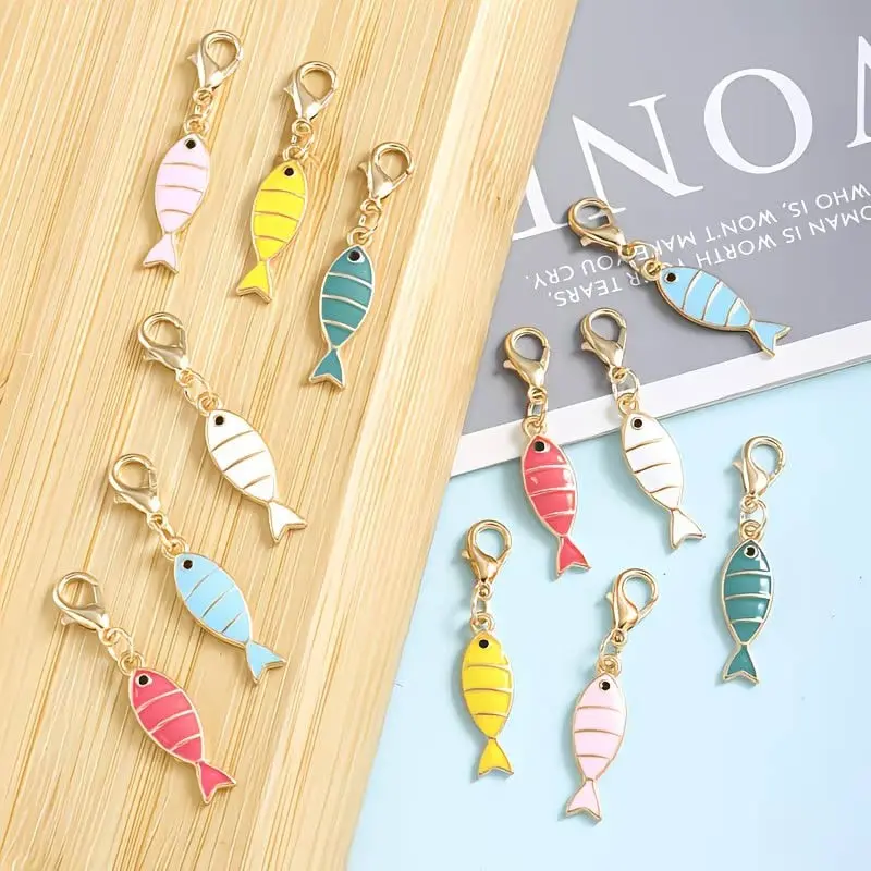 24pcs Mixed Color Fish Charms with Lobster Clasp, Adorable Alloy Fish Pendant Charms, Dangling Charms, Perfect for Custom Keychains, Bag Accessories, DIY Jewelry Making, Craft Projects, Party Favors, and Unique Gifts for Craft Enthusiasts