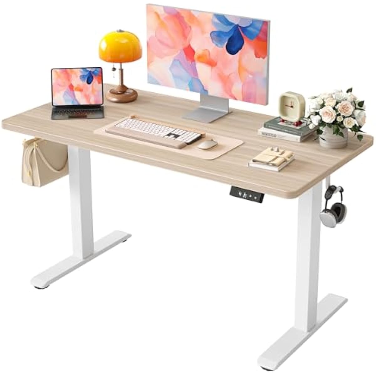 Standing Desk, 47 * 24 Inches Adjustable Height Stand up Desk,Sit Stand Home Office Table with Splice Board