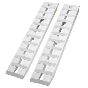 Garvee Heavy-Duty Aluminum Loading Ramps 2-Pack, Adjustable Top Hook, Non-Slip Surface, 6000 Lbs Capacity, 84" x 15", Ideal for Trailers, Trucks, ATV, UTV, Motorcycle, Tractor